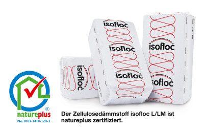 isofloc cellulose isolatie met NaturePlus keurmerk